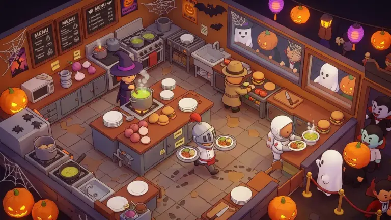 PlateUp événement Halloween cuisine et costumes