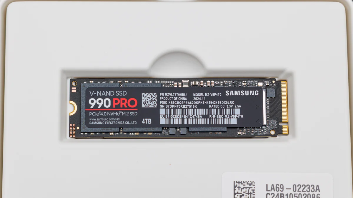 Barrette SSD M.2 2280 NVMe PCIe 4.0 Samsung 990 PRO compatible avec le port d'extension de la PlayStation 6