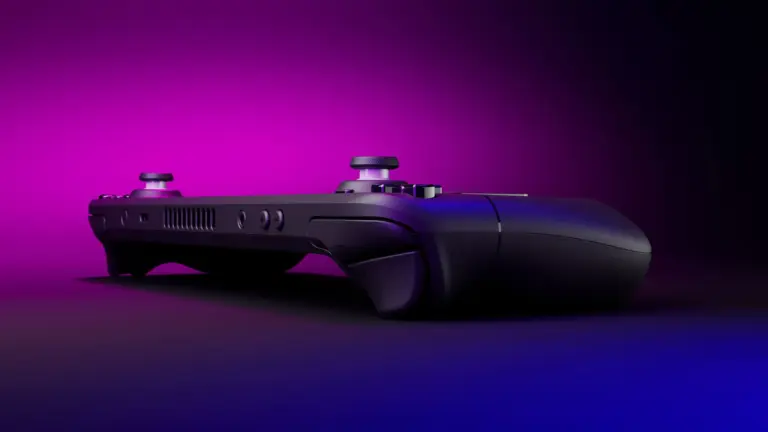 Console Steam Deck officielle avec écran allumé pour le test de performances Steamworks