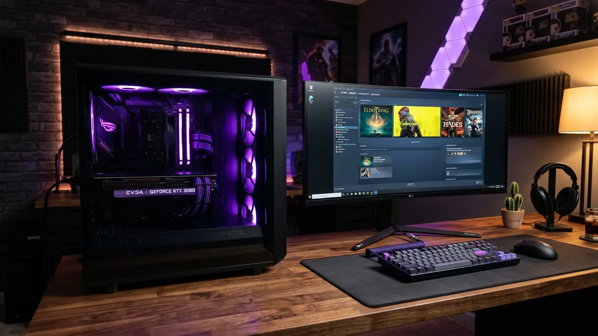 Setup PC gamer Steam hardware survey