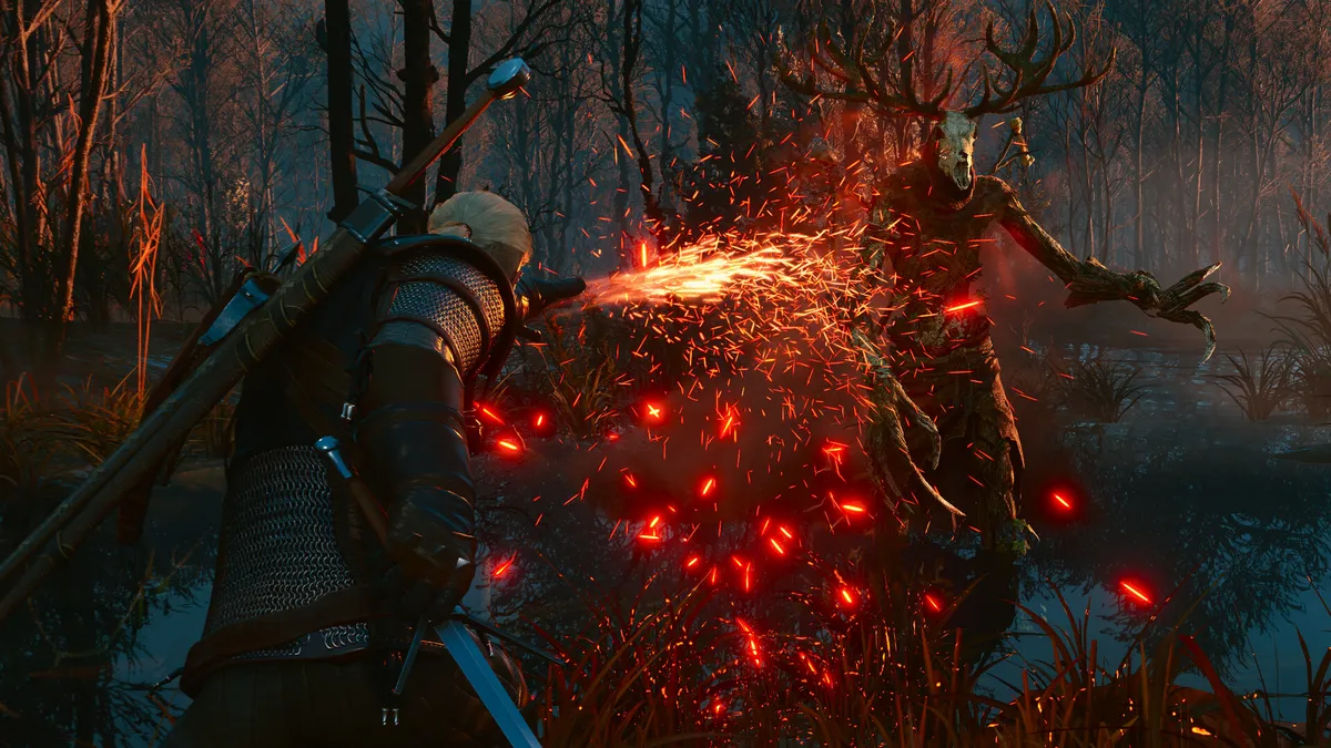 Geralt combat au glaive