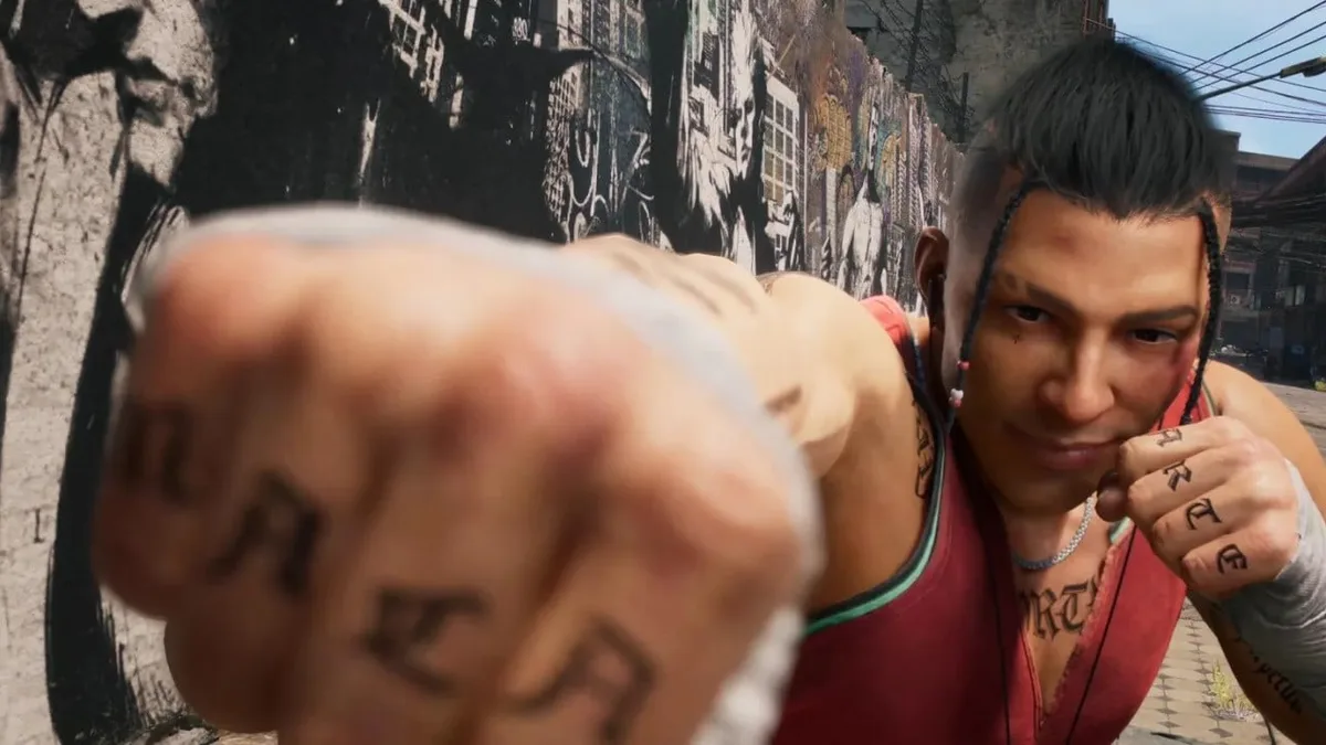 Cielo Salinas en plein combat dans les rues de Vilasapara sur Virtua Fighter Crossroads