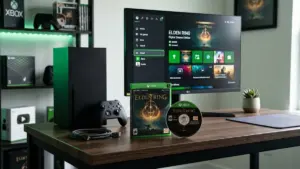 Historique des licences disque vers numérique Xbox console Series X et écran de statut