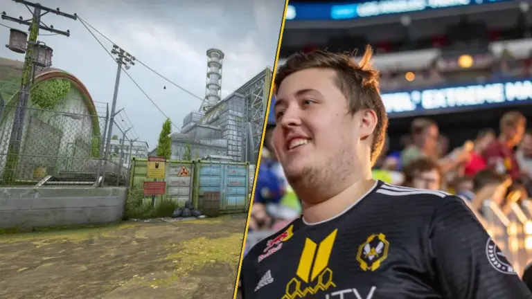 ZywOo sur la carte Cache de CS2 avec le maillot Team Vitality