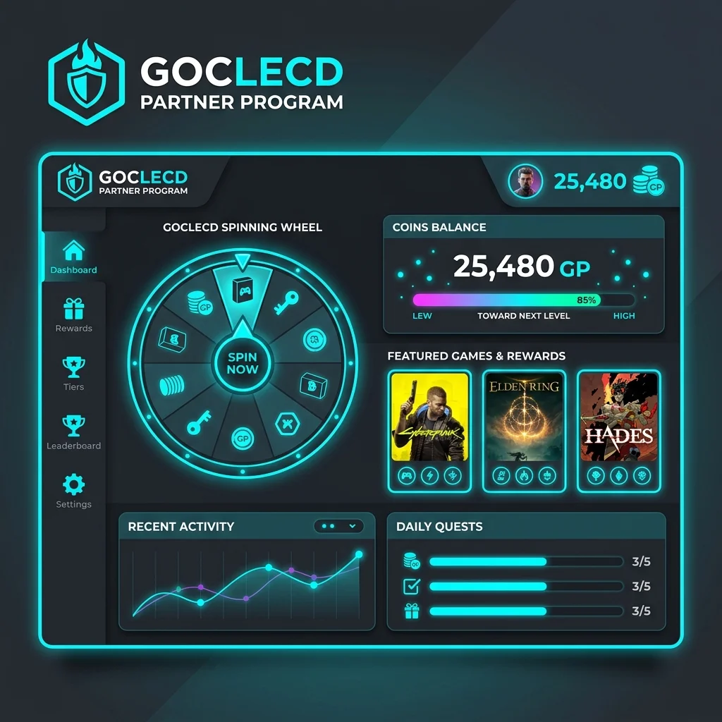Interface partenariat Goclecd Allkeyshop