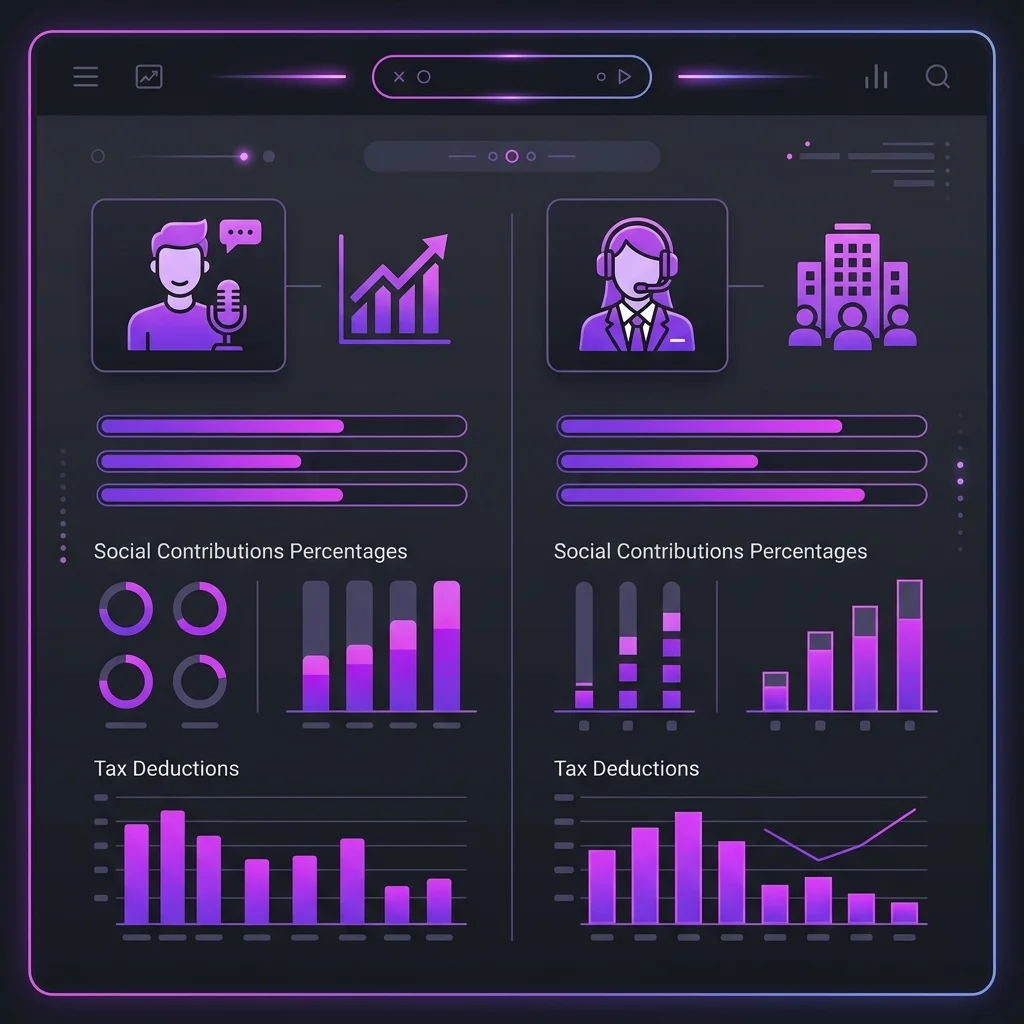 Comparaison des statuts juridiques pour streamer